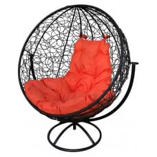 Кресло круглое вращающееся Кокон арт.4762 коричневый коричневый, красный