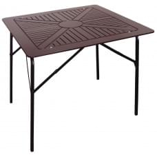 Стол складной Толедо 2 арт.КА6273 квадратный (каркас черный, столешница коричневая)