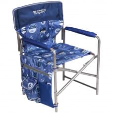 Кресло складное c карманами КС2 арт.КС2/ДС, синий,серый, без м/э Nika