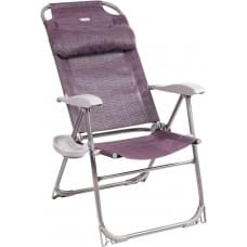 Кресло -шезлонг с полкой КШ2 арт.КШ2/1 , баклажановый,серый, без м/э