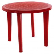 Стол пластиковый  арт.СП1-МТ005 круглый (красный)