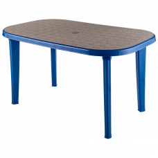 Стол пластиковый с рисунком арт.СП2-МТ016Р овальный (синий с рисунком)