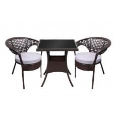 Набор мебели Монреаль мини New  арт.Т-97В, у-461 черный, коричневый, серый "Garden story"