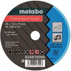 Отрезной диск 5 Flexiarapid Super 76 x 1,0 x 10,0 мм, нержавеющая сталь, TF 41 Metabo