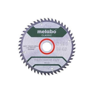 Диск пильный Precision Cut Classic (190x30 мм; 48Z; WZ 15) Metabo