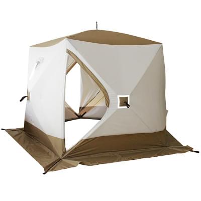 Палатка зимняя Следопыт Premium 5 стен (1,8х1,75 м), h-2,05 м, 5-ти местная, 3 слоя, цв. белый/оли
